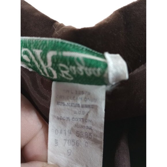 Vintage 70s Sears JR Bazaar Women's Cotton Blazer Jacket JR Size 9 Velvet Feel - Picture 4 of 10